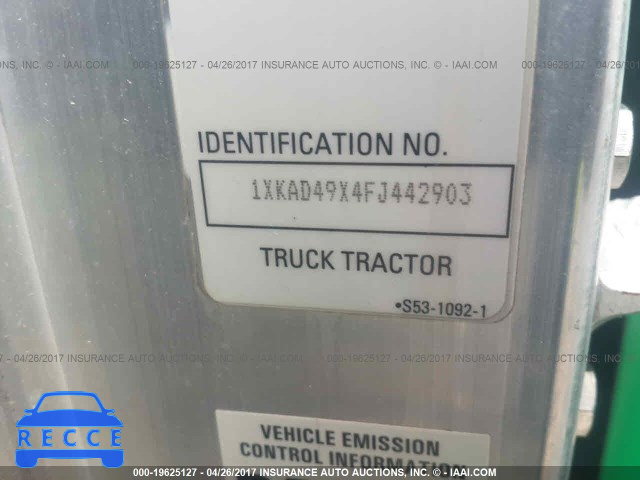 2015 KENWORTH T660 T660 1XKAD49X4FJ442903 image 9