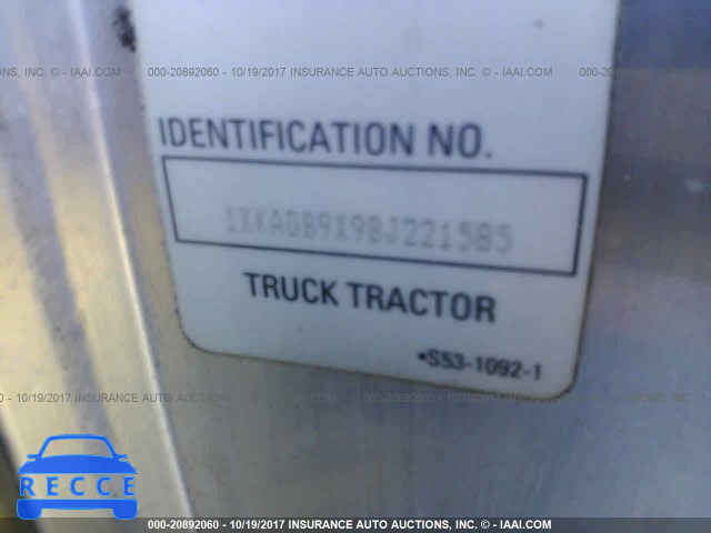 2011 KENWORTH T660 T660 1XKADB9X9BJ221585 image 9