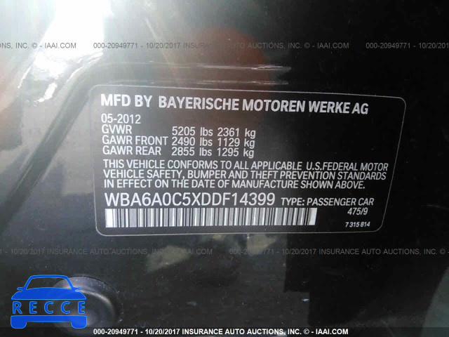 2013 BMW 640 I WBA6A0C5XDDF14399 зображення 8