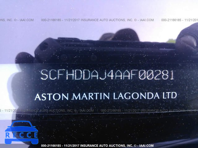 2010 ASTON MARTIN RAPIDE SCFHDDAJ4AAF00281 image 8
