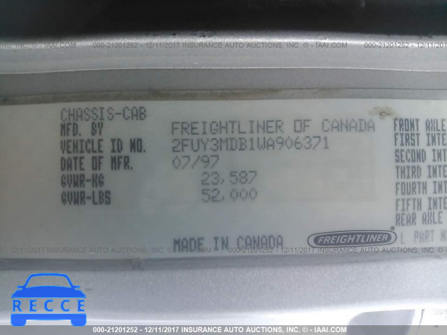 1998 FREIGHTLINER FLD FLD112 2FUY3MDB1WA906371 image 9