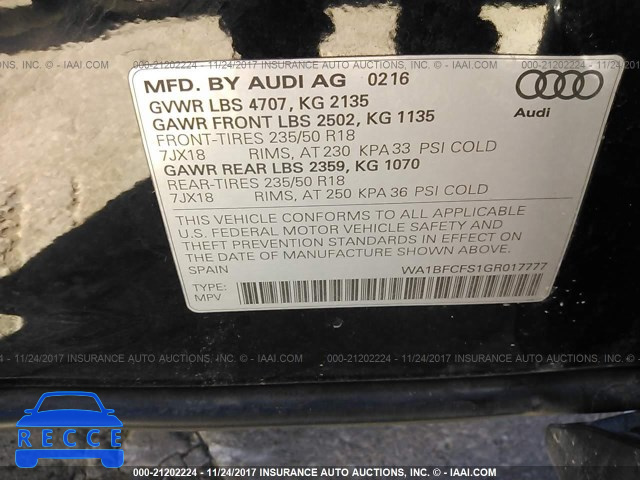 2016 AUDI Q3 PREMIUM PLUS WA1BFCFS1GR017777 image 8