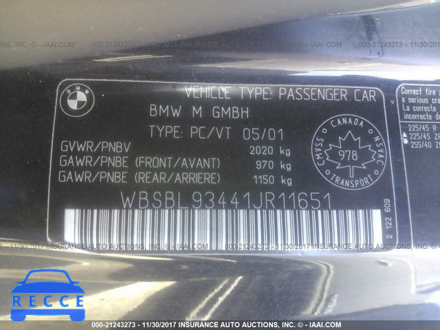 2001 BMW M3 CI WBSBL93441JR11651 Bild 8