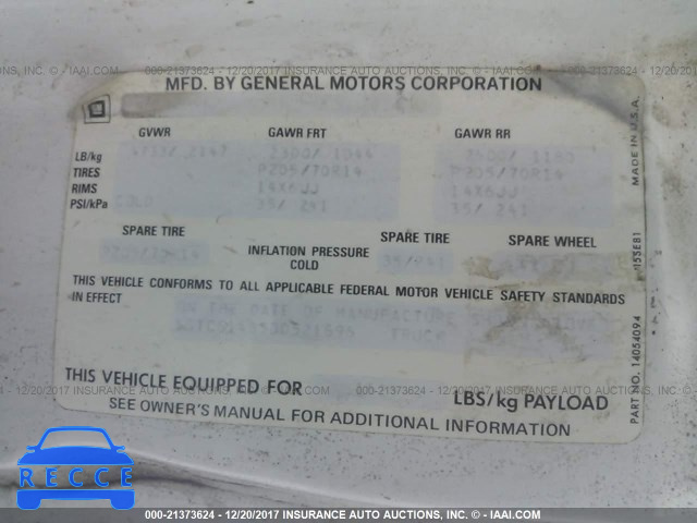 1983 GMC S TRUCK S15 1GTCS14B5D0521696 image 8