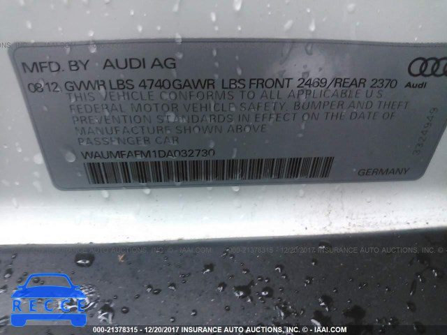 2013 AUDI A3 PREMIUM PLUS WAUMFAFM1DA032730 image 8