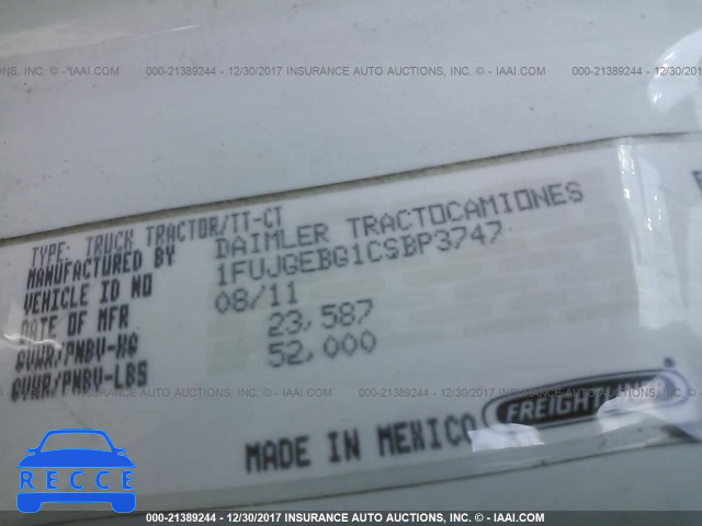 2012 FREIGHTLINER CASCADIA 125 1FUJGEBG1CSBP3747 image 9