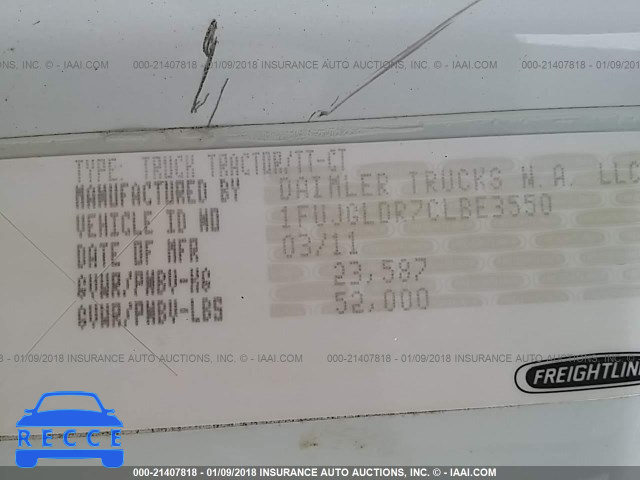 2012 FREIGHTLINER CASCADIA 125 1FUJGLDR7CLBE3550 image 9