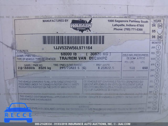 2006 WABASH NATIONAL CORP VAN 1JJV532W56L971164 image 8