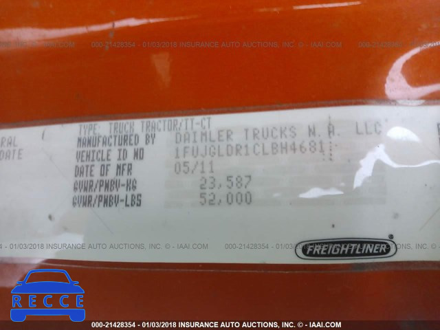 2012 FREIGHTLINER CASCADIA 125 1FUJGLDR1CLBH4681 image 9