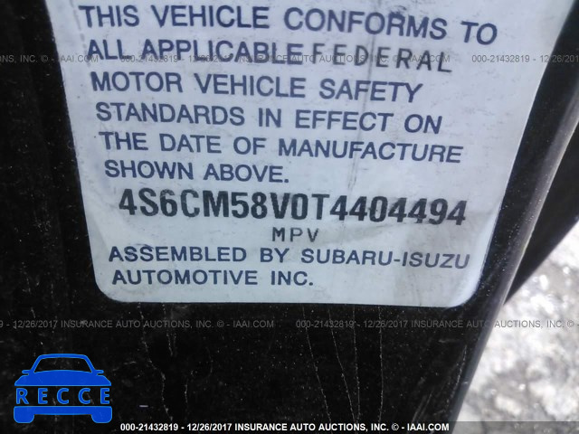 1996 HONDA PASSPORT 4S6CM58V0T4404494 image 8