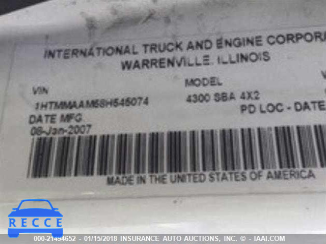 2008 INTERNATIONAL 4300 4300 1HTMMAAM58H545074 зображення 9