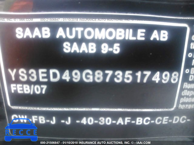 2007 SAAB 9-5 2.3T YS3ED49G873517498 image 8