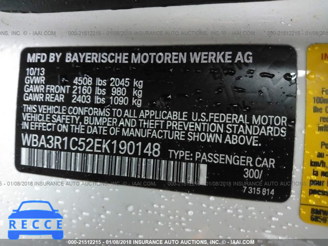 2014 BMW 435 I WBA3R1C52EK190148 image 8