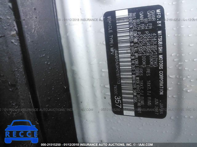 2017 MITSUBISHI OUTLANDER SPORT ES/SE JA4AR3AUXHZ061113 image 8