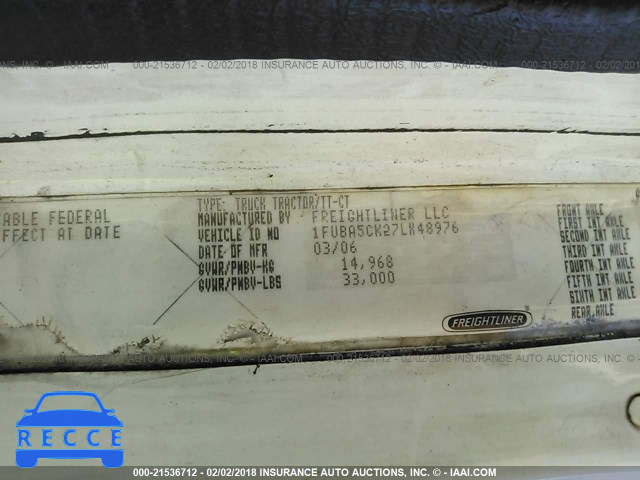 2007 FREIGHTLINER COLUMBIA COLUMBIA 1FUBA5CK27LX48976 image 9