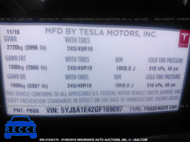 2016 Tesla Model S 5YJSA1E42GF169097 image 8