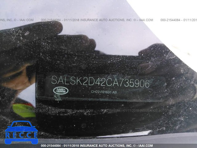 2012 LAND ROVER RANGE ROVER SPORT LUX SALSK2D42CA735906 зображення 8