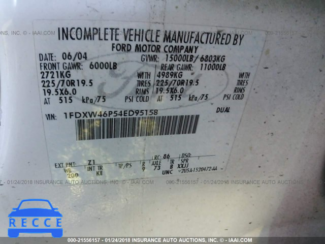 2004 FORD F450 SUPER DUTY 1FDXW46P54ED95158 image 8