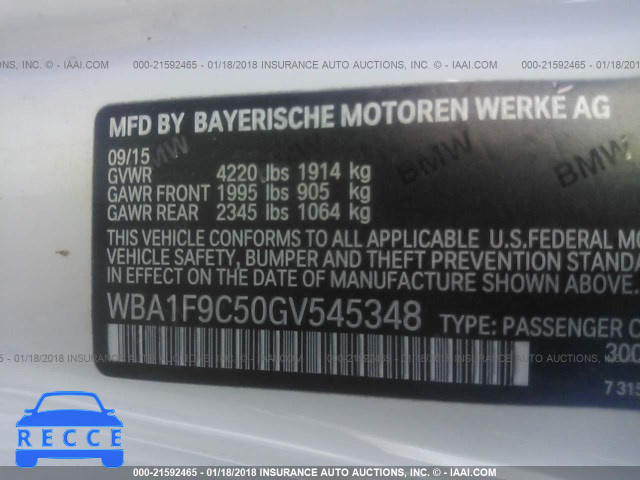 2016 BMW 228 I/SULEV WBA1F9C50GV545348 зображення 8