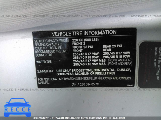 2004 MERCEDES-BENZ SL 500 WDBSK75F04F084475 image 8