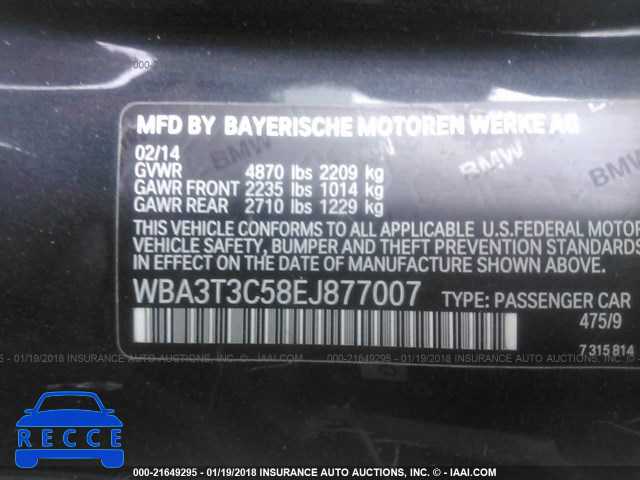 2014 BMW 435 I WBA3T3C58EJ877007 image 8