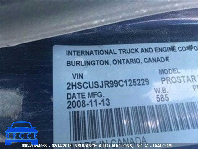 2009 INTERNATIONAL PROSTAR PREMIUM 2HSCUSJR99C125229 image 9