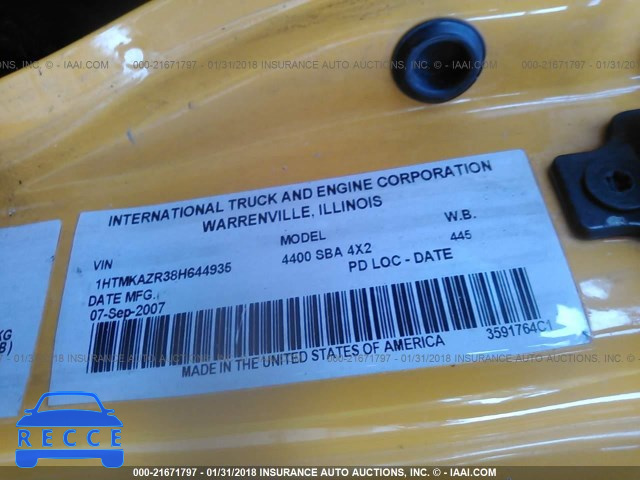 2008 INTERNATIONAL 4000 4400 1HTMKAZR38H644935 image 9