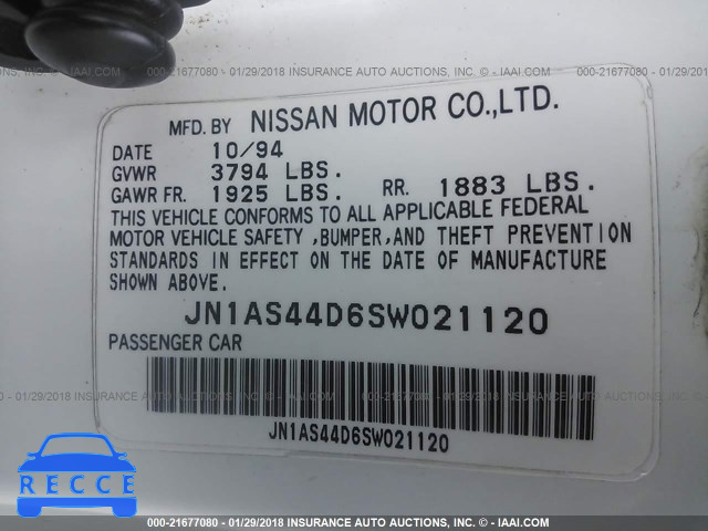 1995 NISSAN 240SX SE JN1AS44D6SW021120 image 8