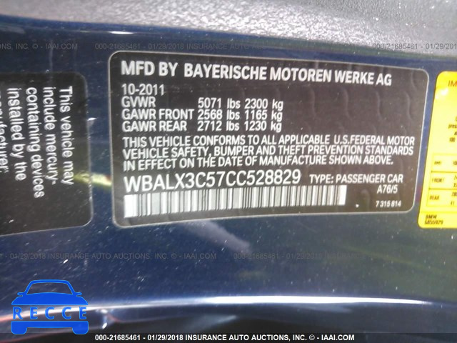 2012 BMW 650 I WBALX3C57CC528829 image 8