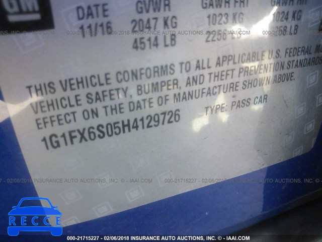 2017 Chevrolet Bolt EV PREMIER 1G1FX6S05H4129726 image 8