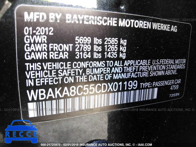 2012 BMW 750 I WBAKA8C55CDX01199 зображення 8