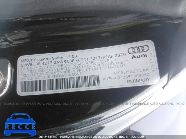 2009 AUDI R8 4.2 QUATTRO WUAAU34289N003060 зображення 8