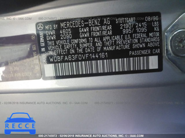 1997 MERCEDES-BENZ SL 320 WDBFA63F0VF144161 image 8