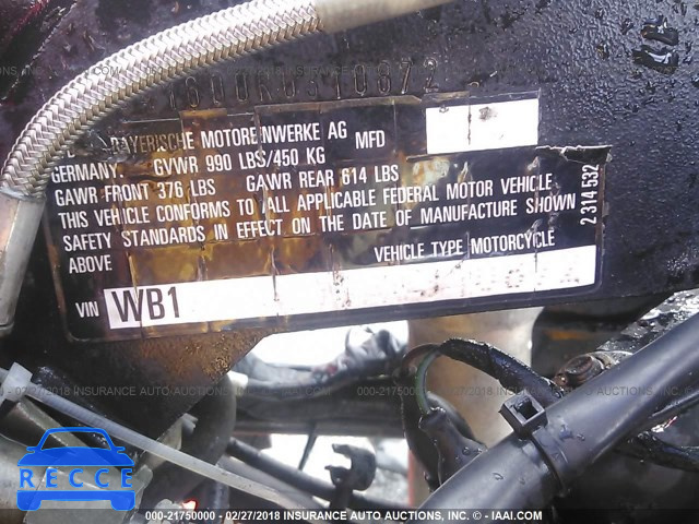 1994 BMW R1100 RS WB1041600R0310872 image 9