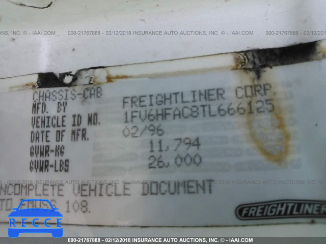 1996 FREIGHTLINER FL70 1FV6HFAC8TL666125 image 9