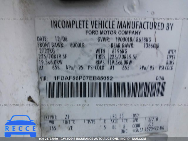 2007 FORD F550 SUPER DUTY 1FDAF56P07EB45052 image 8