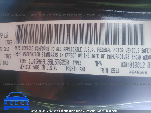 2008 JEEP WRANGLER UNLIMITE RUBICON 1J4GA69198L576250 image 8