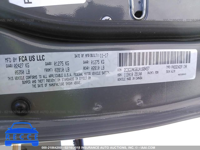 2018 CHRYSLER 300 LIMITED 2C3CCAKG8JH168457 image 8