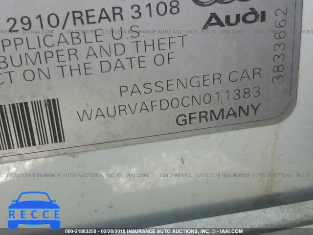 2012 AUDI A8 L QUATTRO WAURVAFD0CN011383 Bild 8