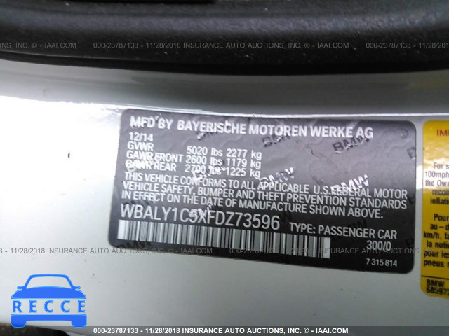 2015 BMW 640 XI WBALY1C5XFDZ73596 image 8
