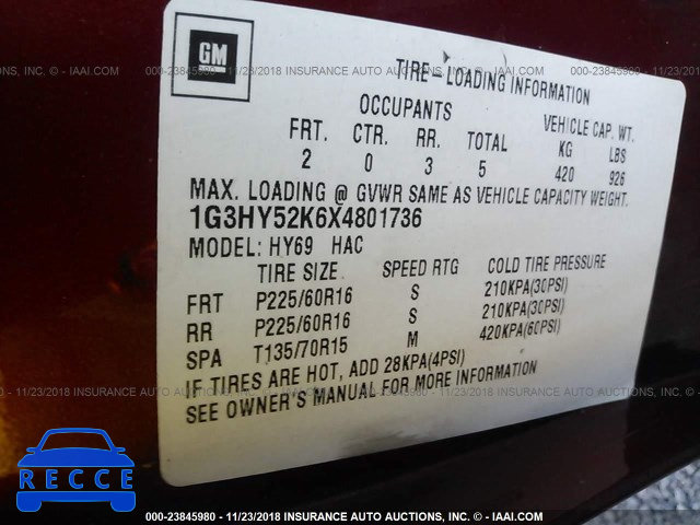 1999 OLDSMOBILE LSS 1G3HY52K6X4801736 image 8