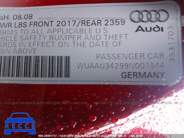 2009 AUDI R8 4.2 QUATTRO WUAAU34299N001544 Bild 8