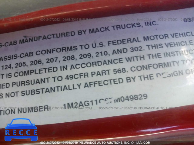 2007 MACK 700 CV700 1M2AG11C67M049829 image 8