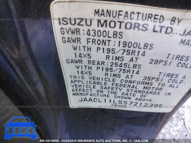1995 ISUZU CONVENTIONAL SHORT BED JAACL11L5S7212395 image 8