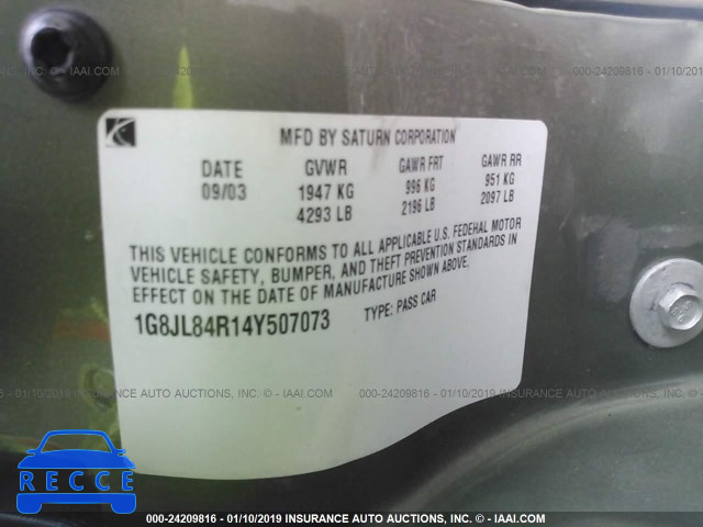 2004 SATURN LW300 LEVEL 3 1G8JL84R14Y507073 Bild 8