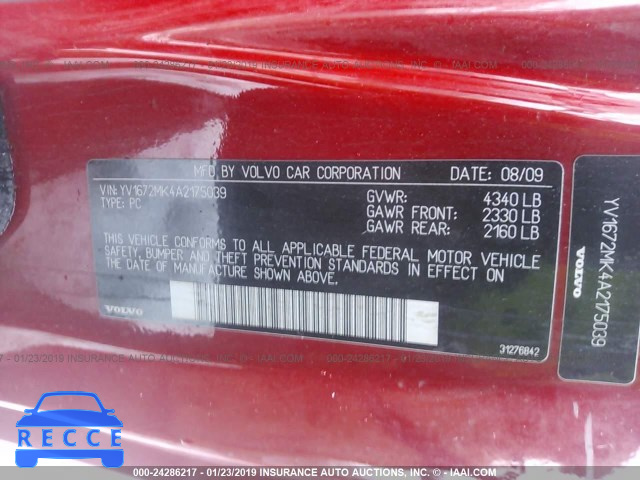 2010 VOLVO C30 T5 YV1672MK4A2175039 image 8