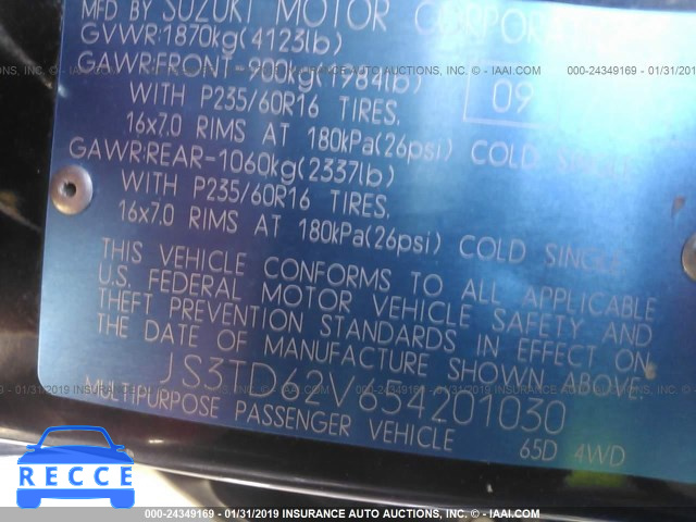 2005 SUZUKI GRAND VITARA LX/EX JS3TD62V654201030 image 8
