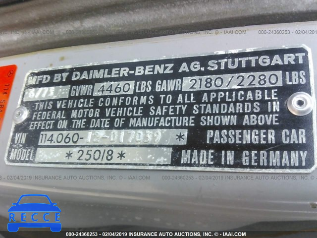 1973 MERCEDES-BENZ 280 11406012017039 Bild 8