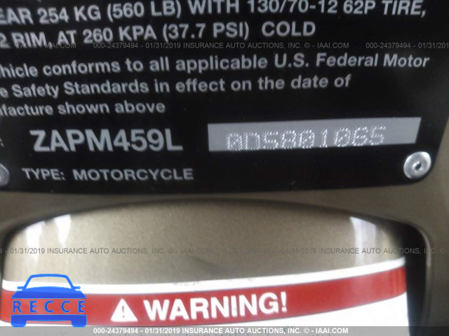 2013 VESPA GTS 300 SUPER ZAPM459L0D5801065 image 8