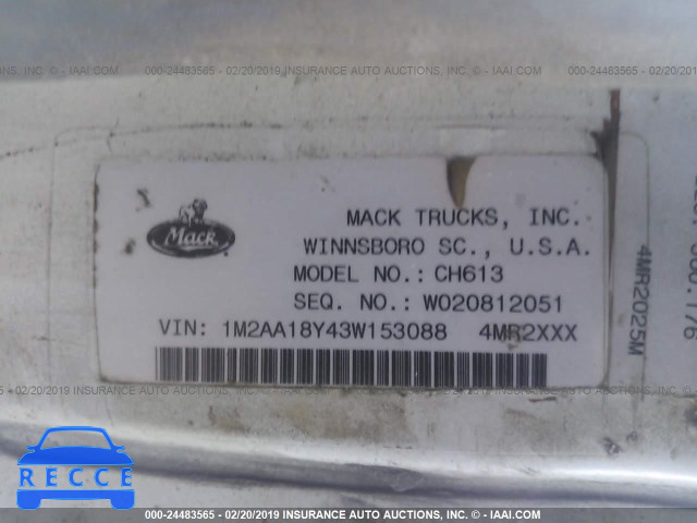 2003 MACK 600 CH600 1M2AA18Y43W153088 зображення 8